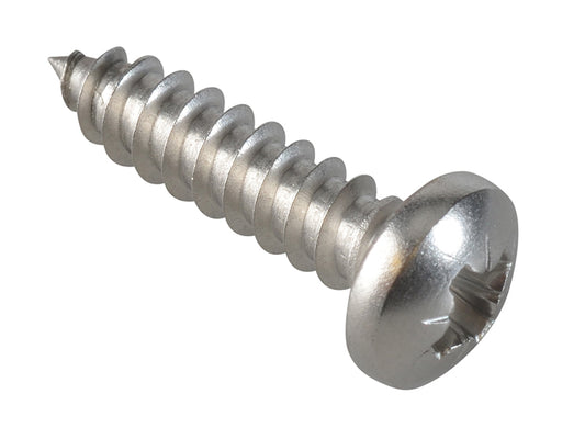 ForgeFix Self-Tapping Screw Pozi Compatible Pan A2 SS 3/4in x 10 ForgePack 20 FOR185260