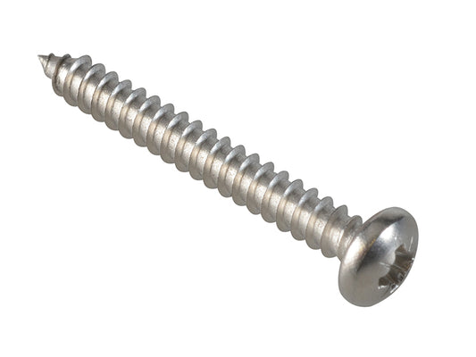 ForgeFix Self-Tapping Screw Pozi Compatible Pan A2 SS 1.1/2in x 10 ForgePack 10 FOR185352