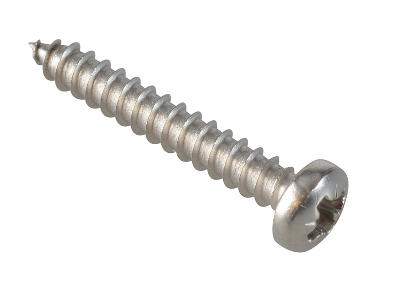 ForgeFix Self-Tapping Screw Pozi Compatible Pan A2 SS 3/4in x 4 ForgePack 50 FOR185659