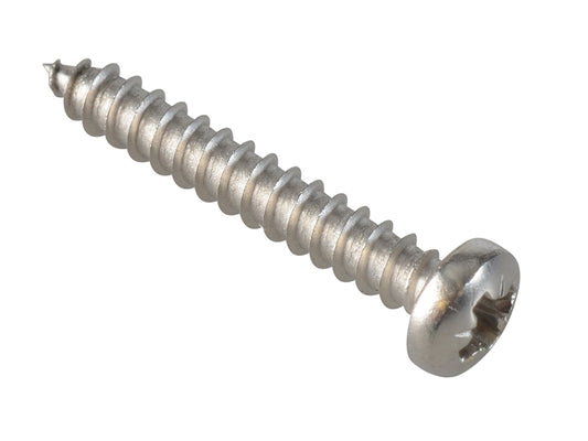 ForgeFix Self-Tapping Screw Pozi Compatible Pan A2 SS 3/4in x 4 ForgePack 50 FOR185659