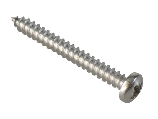 ForgeFix Self-Tapping Screw Pozi Compatible Pan A2 SS 1in x 4 ForgePack 40 FOR185680