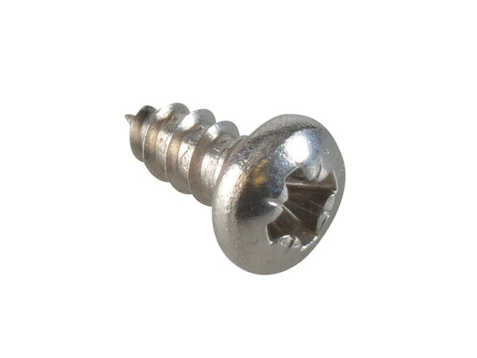 ForgeFix Self-Tapping Screw Pozi Compatible Pan A2 SS 1/4in x 4 ForgePack 80 FOR185710