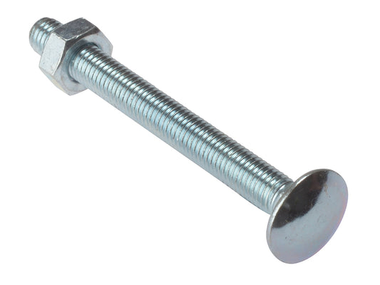 ForgeFix Carriage Bolt & Nut ZP M10 x 300mm Bag 10 FORCB10300M