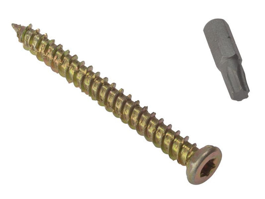 ForgeFix Concrete Frame Screw TORX® Compatible High-Low Thread ZYP 7.5 x 82mm Box 100 FORCFS82
