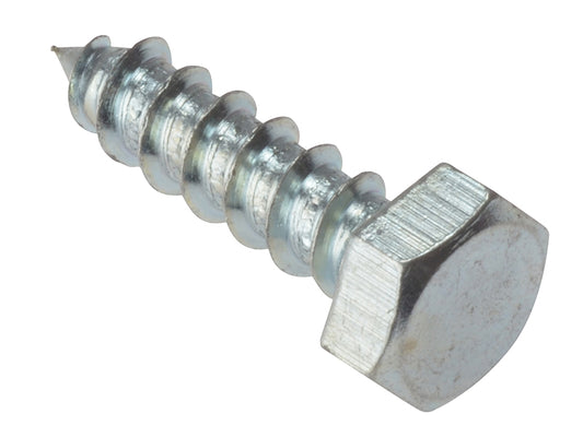 ForgeFix Coach Screw Hexagon Head Single Thread ZP M6 x 100mm Bag 10 FORCS6100G
