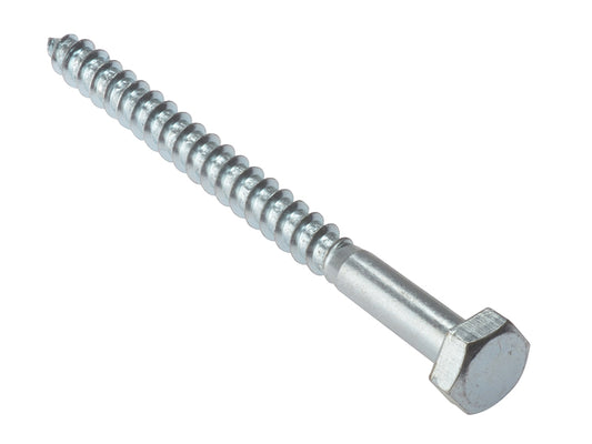 ForgeFix Coach Screw Hexagon Head Single Thread ZP M10 x 130mm Bag 10 FORCS10130M