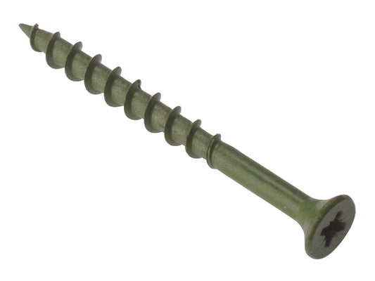 ForgeFix Decking Screw Pozi Compatible ST Green Anti-Corrosion 4.5 x 60mm Box 200 FORDS4560