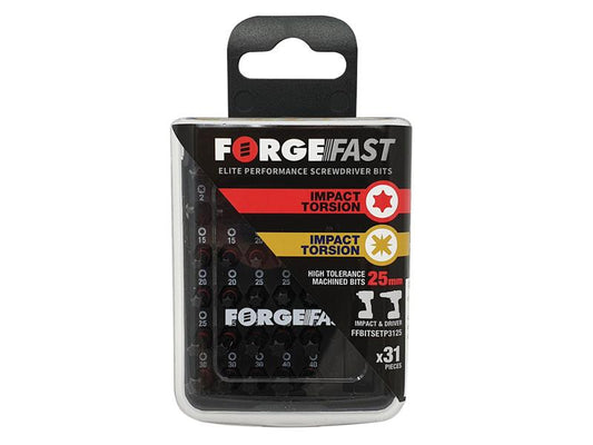 ForgeFix ForgeFast PZ/TX Compatible Impact Bit Set, 31 Piece FORFFBSPZT31