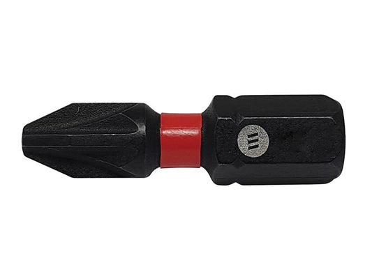 ForgeFix ForgeFast Pozidriv Compatible Impact Bit PZ2 x 25mm (Box 10) FORFFPZ22510