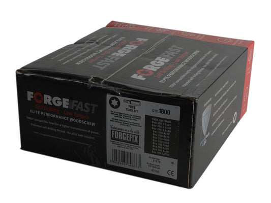 ForgeFix ForgeFast Torx® Compatible Wood Screw Pack 1800 Piece FORFFTPACK