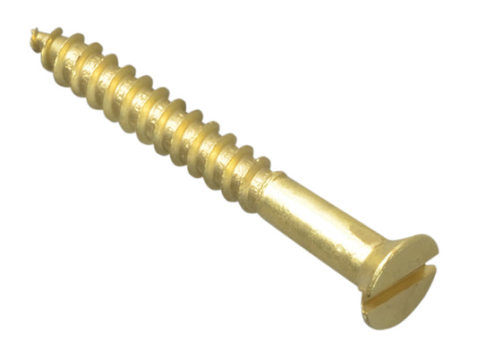 ForgeFix Wood Screw Slotted CSK Brass 1.1/4in x 6 Forge Pack 15 FORFPC1146B