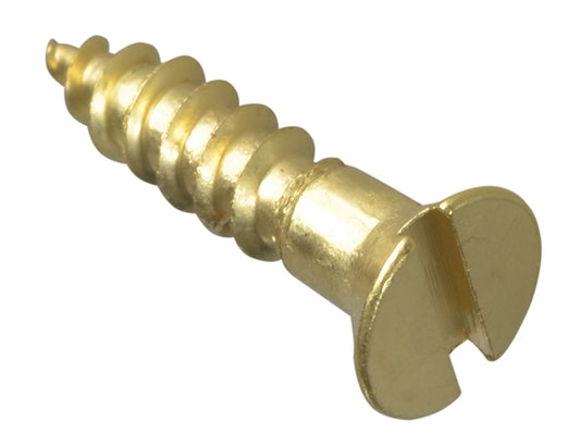 ForgeFix Wood Screw Slotted CSK Brass 5/8in x 6 Forge Pack 30 FORFPC586B