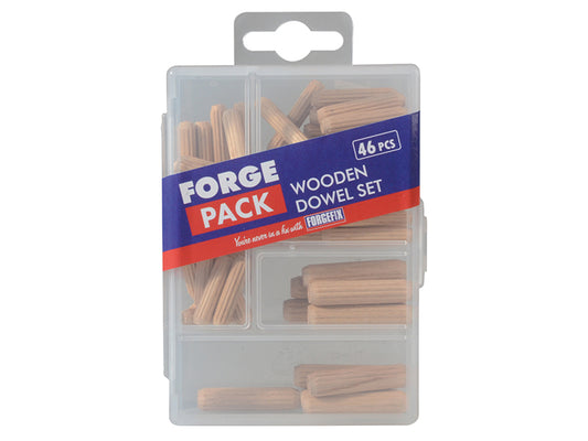 ForgeFix Wooden Dowel Kit Forge Pack, 46 Piece FORFPDOWSET