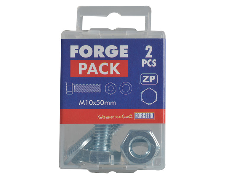ForgeFix High Tensile Set Screw ZP M10 x 50mm Forge Pack 2 FORFPHBN1050