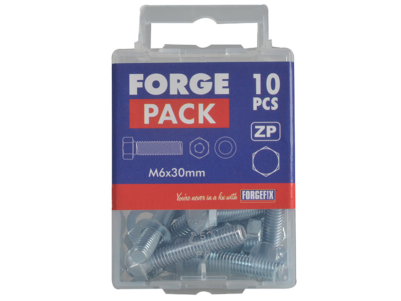 ForgeFix High Tensile Set Screw ZP M6 x 30mm Forge Pack 10 FORFPHBN630