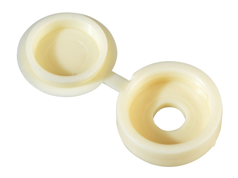 ForgeFix Hinged Cover Caps Cream No.6-8 Forge Pack 20 FORFPHCC3