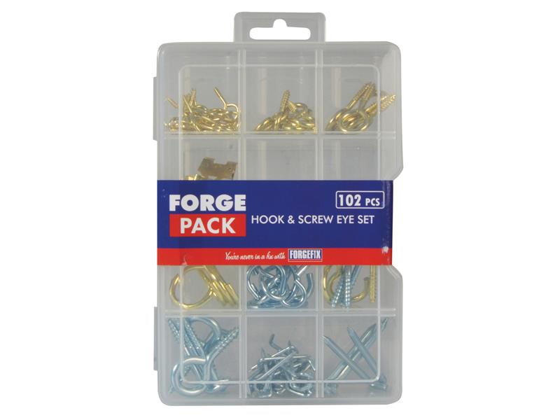 ForgeFix Hook & Screw Eye Kit, 102 Piece ForgePack FORFPHESET