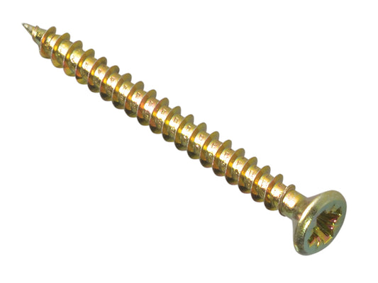 ForgeFix Multi-Purpose Pozi Compatible Screw CSK ST ZYP 3.5 x 40mm Forge Pack 25 FORFPMP3540Y