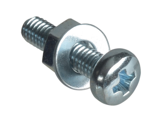 ForgeFix Machine Screw Pozi Compatible Pan Head ZP M3 x 12mm Forge Pack 25 FORFPMSPH312