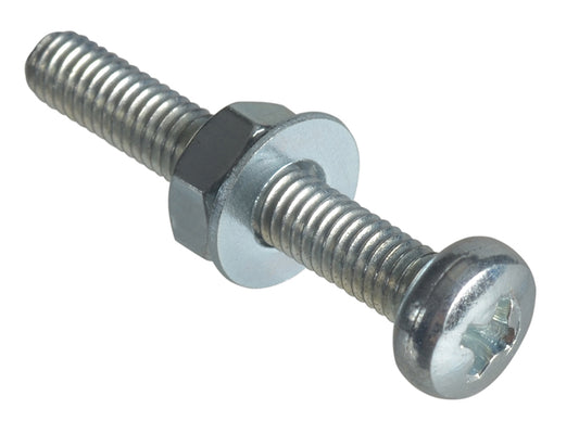 ForgeFix Machine Screw Pozi Compatible Pan Head ZP M3 x 20mm Forge Pack 20 FORFPMSPH320