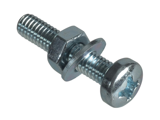 ForgeFix Machine Screw Pozi Compatible Pan Head ZP M4 x 20mm Forge Pack 18 FORFPMSPH420