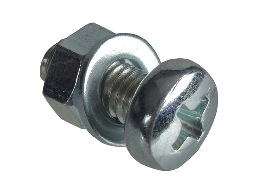 ForgeFix Machine Screw Pozi Compatible Pan Head ZP M5 x 12mm Forge Pack 14 FORFPMSPH512