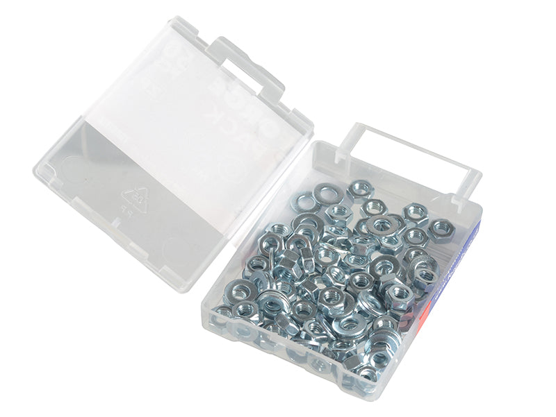 ForgeFix Hexagonal Nuts & Washers ZP M4 ForgePack 50 FORFPNUT4