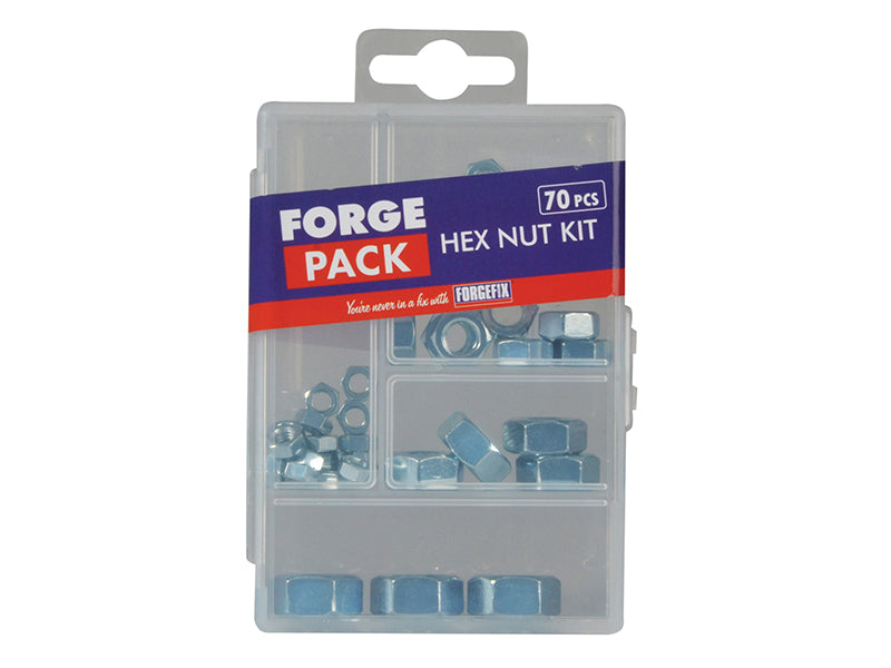 ForgeFix Hexagon Nut Kit ForgePack 70 Piece FORFPNUTSET