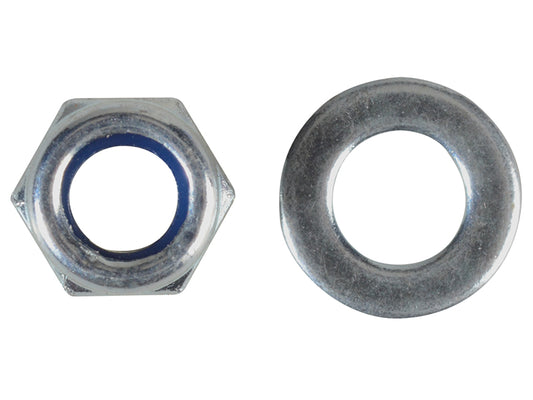 ForgeFix Nyloc Nuts & Washers Zinc Plated M5 ForgePack 40 FORFPNYL5