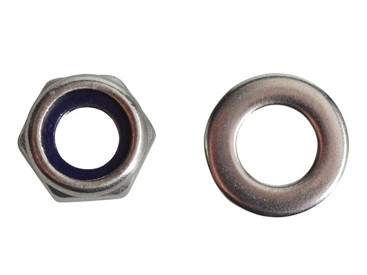 ForgeFix Nyloc Nuts & Washers A2 Stainless Steel M6 ForgePack 20 FORFPNYL6SS