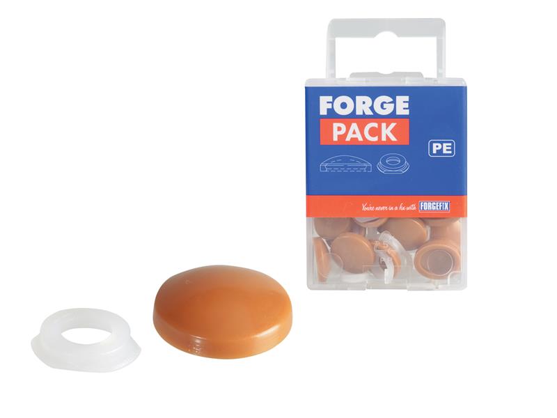 ForgeFix Domed Cover Cap Light Brown No. 6-8 Forge Pack 20 FORFPPDT4