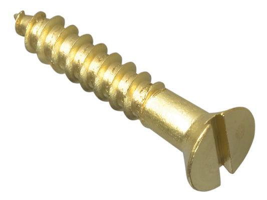 ForgeFix Wood Screw Slotted Raised Head ST Solid Brass 1in x 8 Forge Pack 16 FORFPRA18B