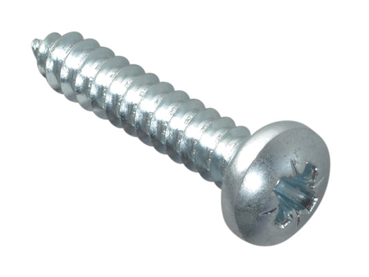 ForgeFix Self-Tapping Screw Pozi Compatible Pan Head ZP 1in x 10 ForgePack 15 FORFPS110Z