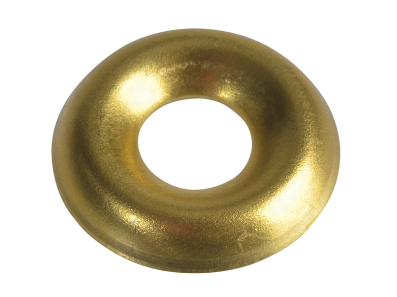 ForgeFix Screw Cup Washers Solid Brass Polished No.6 Bag 200 FORSCW6BM