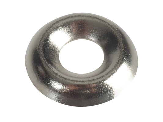 ForgeFix Screw Cup Washers Nickle Plated No.8 Forge Pack 20 FORFPSCW8N