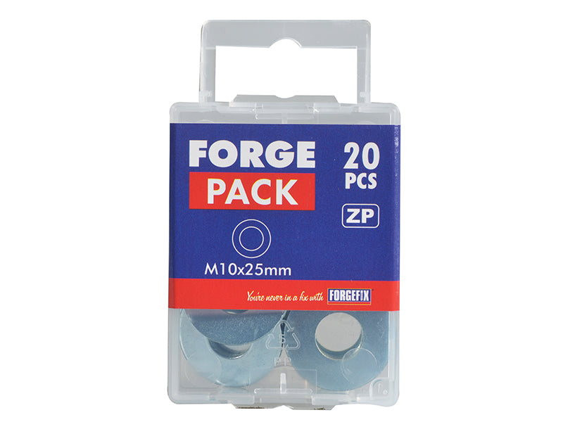 ForgeFix Flat Penny Washer ZP M10 x 25mm ForgePack 20 FORFPWAS1025