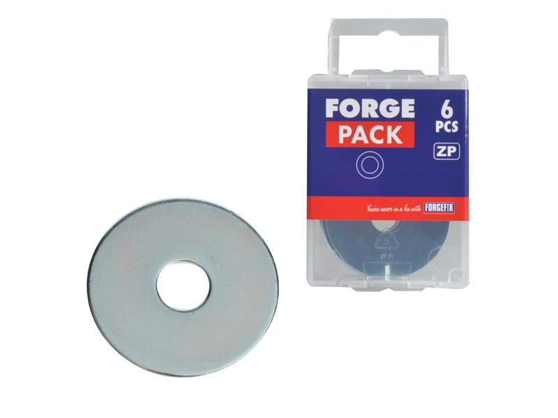 ForgeFix Flat Repair Washers ZP M10 x 40mm ForgePack 6 FORFPWAS1040