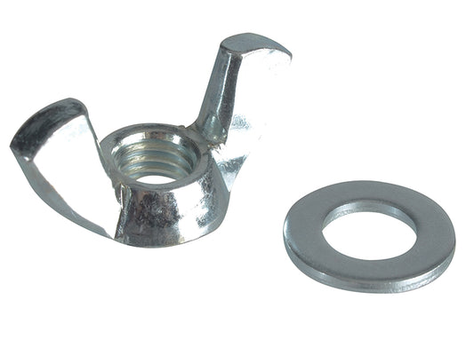 ForgeFix Wing Nut & Washers ZP M8 Forge Pack 8 FORFPWING8