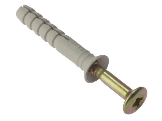 ForgeFix Hammer Fixing & Plug M6 x 60mm Bag 10 FORHF660G