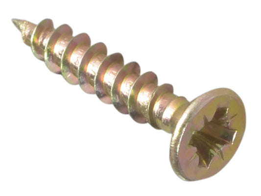 ForgeFix Multi-Purpose Pozi Compatible Screw CSK ST ZYP 3.5 x 25mm Box 200 FORMPS3525Y