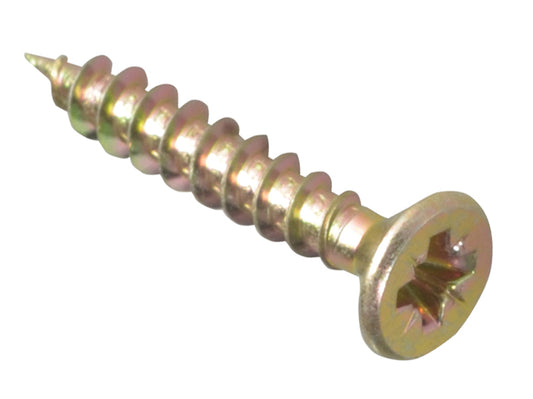 ForgeFix Multi-Purpose Pozi Compatible Screw CSK ST ZYP 4.0 x 25mm Box 200 FORMPS425Y