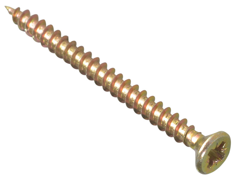 ForgeFix Multi-Purpose Pozi Compatible Screw CSK ST ZYP 4.5 x 50mm Box 200 FORMPS4550Y