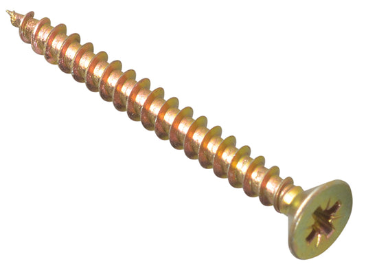ForgeFix Multi-Purpose Pozi Compatible Screw CSK ST ZYP 5.0 x 55mm Box 200 FORMPS555Y
