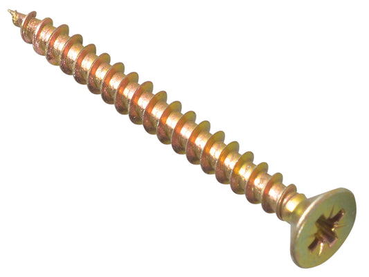 ForgeFix Multi-Purpose Pozi Compatible Screw CSK ST ZYP 6.0 x 50mm Box 100 FORMPS650Y