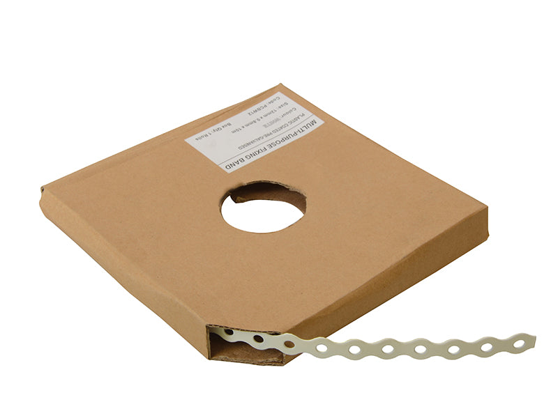 ForgeFix White Plastic Coated Pre-Galvanised Band 12mm x 0.8 x 10m Box 1 FORPCBW12