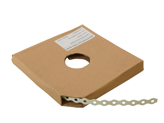 ForgeFix White Plastic Coated Pre-Galvanised Band 12mm x 0.8 x 10m Box 1 FORPCBW12