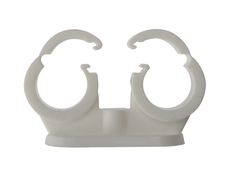 ForgeFix Pipe Clip Double Cliplock 22mm Box 50 FORPCDC22