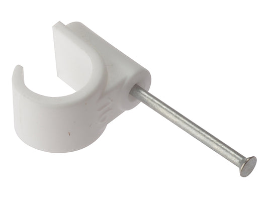 ForgeFix Pipe Clip with Masonry Nail 22mm Box 100 FORPCMN22