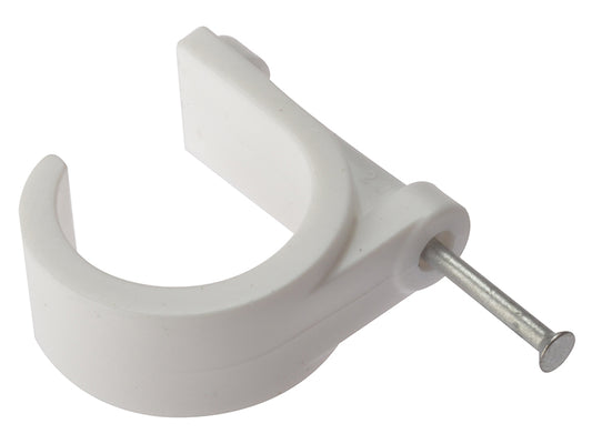ForgeFix Pipe Clip with Masonry Nail 28mm Box 100 FORPCMN28