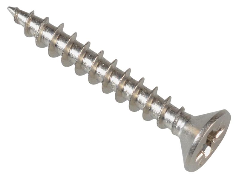 ForgeFix Multi-Purpose Pozi Compatible Screw CSK ST S/Steel 3.5 x 25mm Box 200 FORPOZI3525S